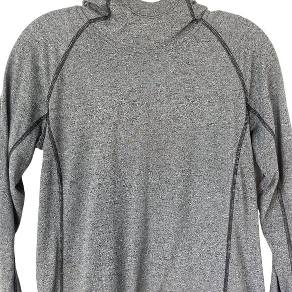 Under Armour Hoodie Shirt Womens Medium Gray High Neck Activewear - Picture 3 of 9